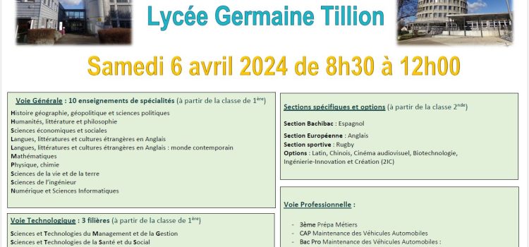 Journée Portes Ouvertes au Lycée Germaine Tillion